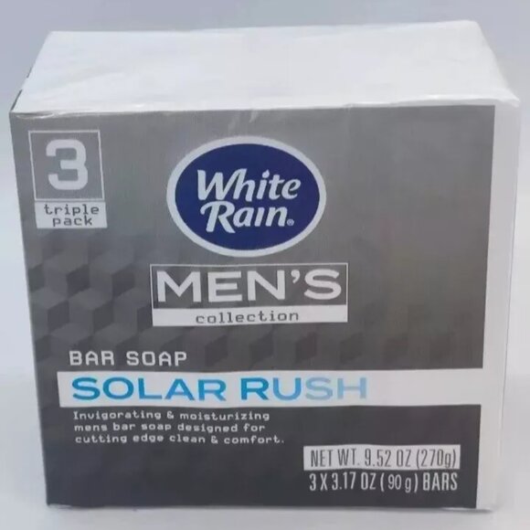 COPY - 3 Packs - White Rain Men's Collection Solar Rush Bar Soap, Triple Pack - Picture 3 of 4